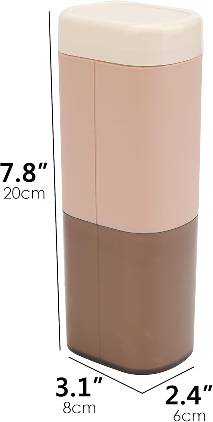 Portable Travel Toothbrush Cup with Double-Layer Storage Case Multifunction Split Rinse Cup