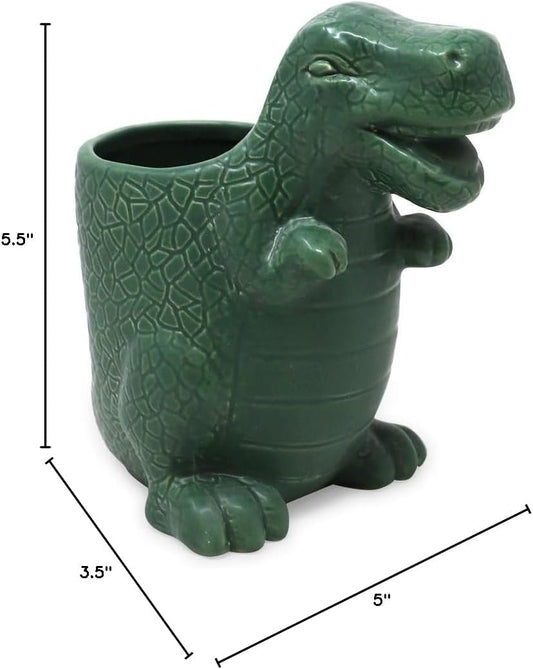 Creative Dinosaur Shaped Toothbrush Cup Kids Fun Rinse Cup Multi-Purpose Bathroom Organizer