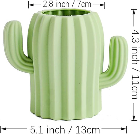 Creative Cactus Shaped Toothbrush Cup Cute Rinse Cup Multi-Purpose Bathroom Organizer