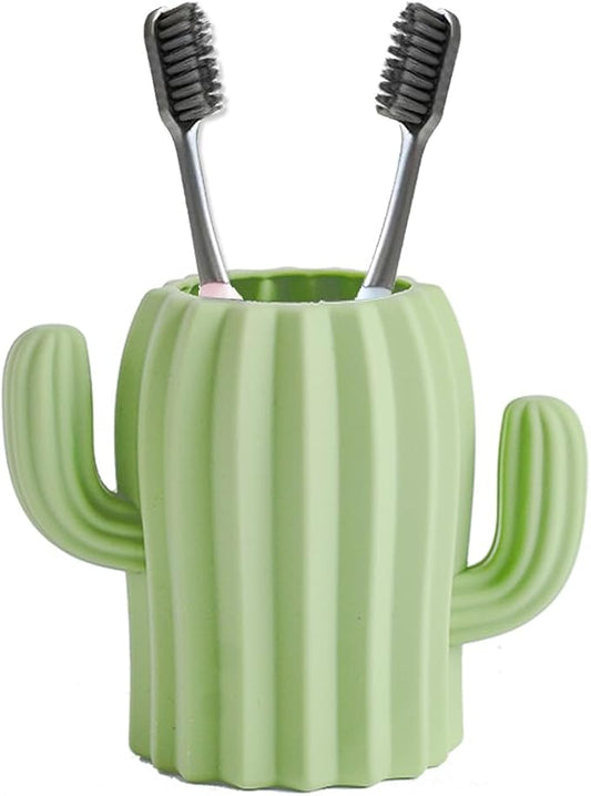 Creative Cactus Shaped Toothbrush Cup Cute Rinse Cup Multi-Purpose Bathroom Organizer