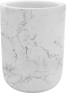 Minimalist Marble-Pattern Toothbrush Cup Rinse Cup Bathroom Organizer