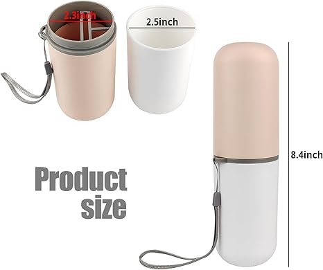 Portable Travel Toothbrush Cup Set Dual-Layer Split Rinse Cup Compact Leak-Proof Organizer