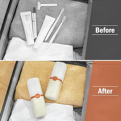 Portable Split Toothbrush Cup Travel Double-Layer Rinse Cup Multi-Purpose Storage Organizer